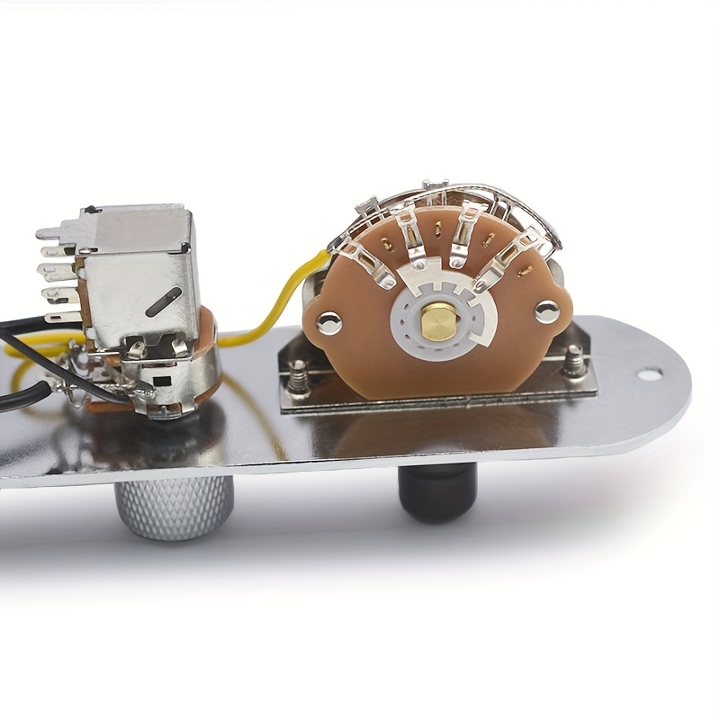 [Vintage Pre-Wired Harness] Vintage Pre-Wired Harness Chrome Prewired Control Plate with Push/Pull 250K Pots for TL Electric Guitar, Alloy Split Coil Volume Knob Circuit