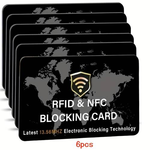 3 6 pack rfid blocking card nfc card atm passport protector ideal for men women with perfectly wallet