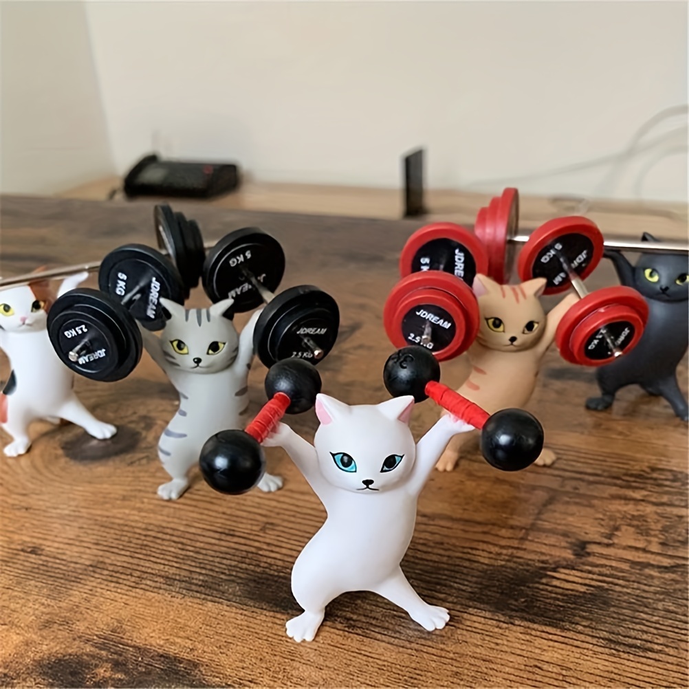 5PCS Anime Raising Hands Dancing Cat Model Cat Ornaments Cat Figures Toys For Children S Room Study Room Statues & Sculptures Home Decor_voghion.com