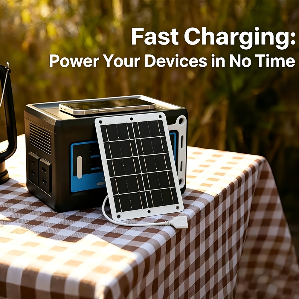 Temu – TEMU 1pc Portable Solar Power Bank – Rechargeable For Outdoor And Emergency Use – With Usb Charging Port Charger, Suitable For Power Banks, Mobile