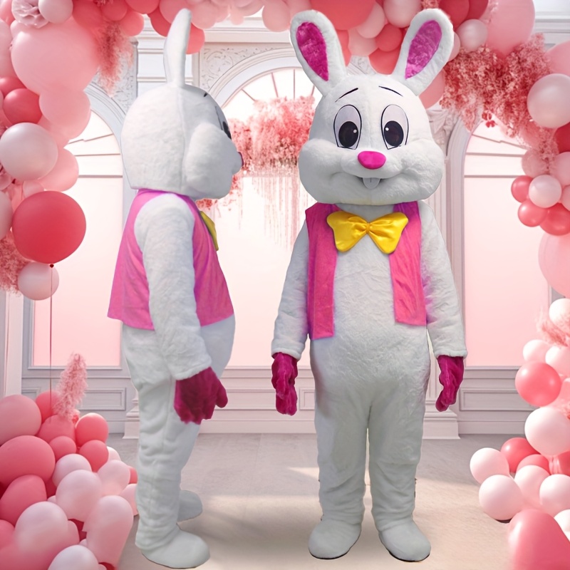 easter cute pink vest bunny mascot doll costume birthday Temu