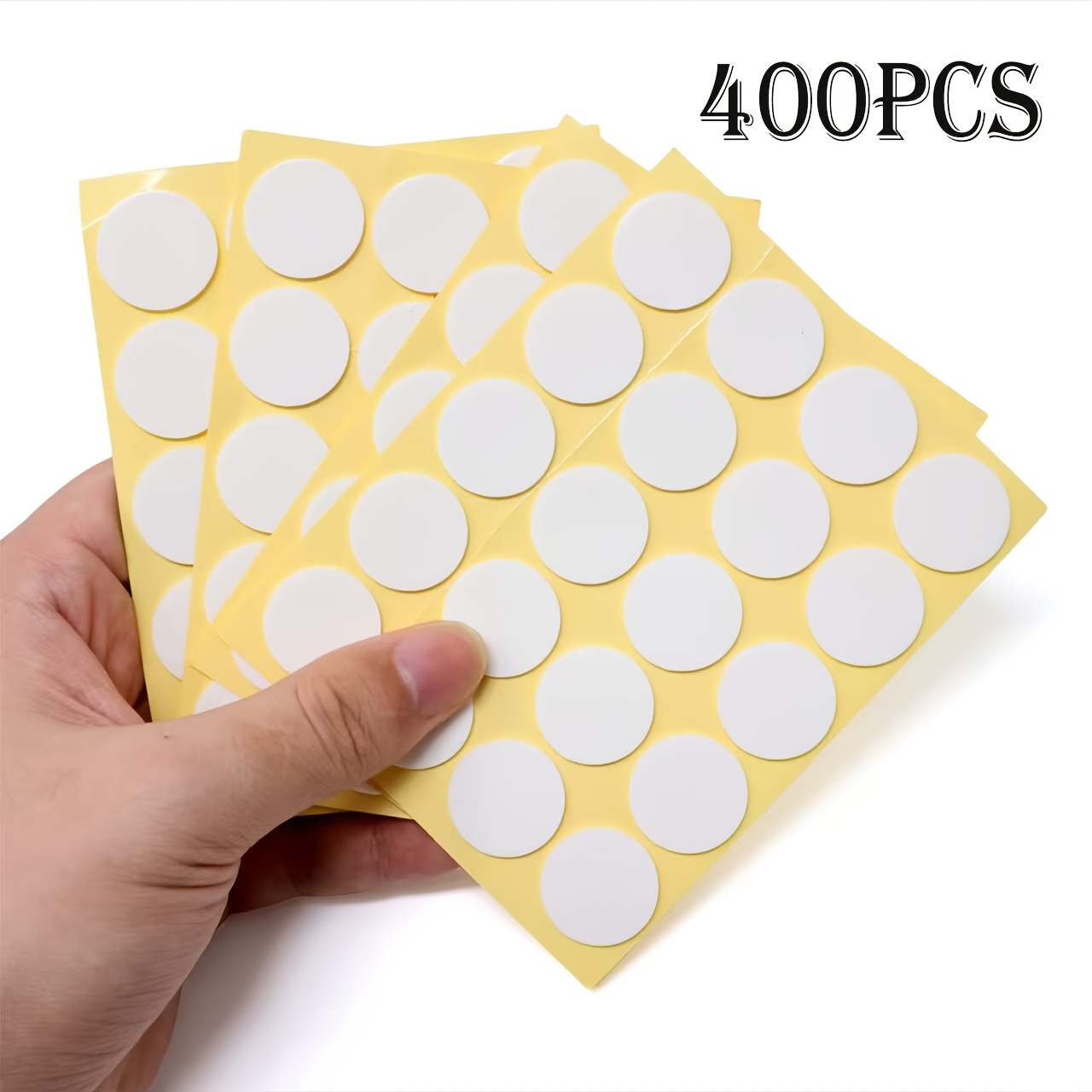 Image of 200/300/400pcs Candle Wick Base Stickers, Heat-resistant Double-sided Adhesive For Candle Making - Diy Wall Hanging Holiday Decorations