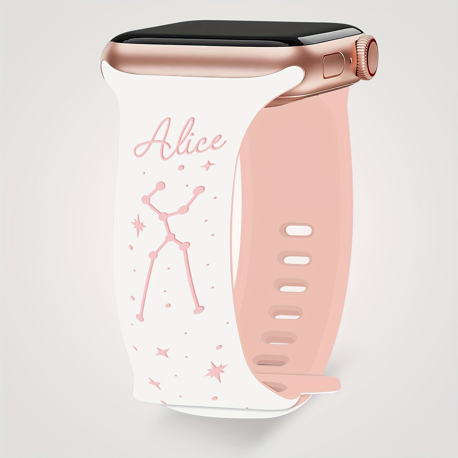 TEMU Correa grabada - tu con correa deportiva ajustable, para iWatch Series SE/1/2/3/4/5/6/7/7/8/9/10 y Ultra, compatible con cajas de regalo de