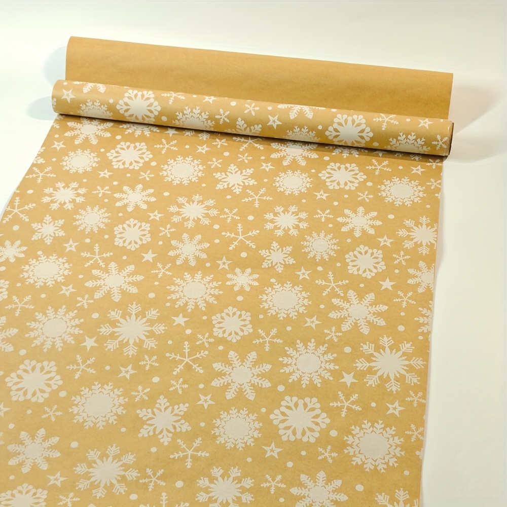 

1 Roll Vintage Kraft Wrapping Paper, 17in X 118in, Ideal For Christmas Party Gifts, Gift Wrapping, , Birthday, Graduation, Bouquet Supplies - For Gift Packaging