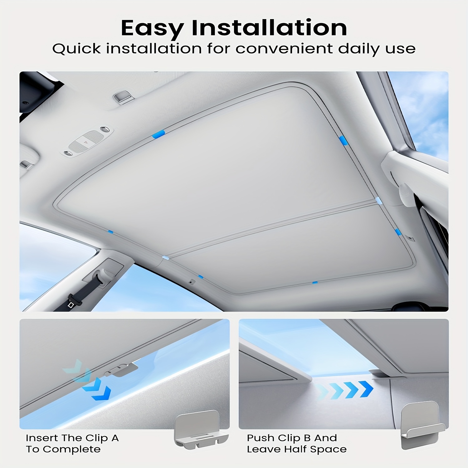 summer essential for tesla   durable magnetic sunshade canopy   with no   blocks the sun cooling and insulating a full coverage rounding design for   care suitable for all   0