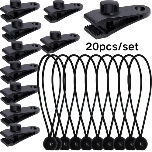 Woeilo 10 Pieces Bungee Cords Ball Bungee Cords Tarp Bungee Cords Tie Down Straps Bungee Ball Cords Tent Fix Rope, Black and White Woeilo 10 Pieces Bungee Cords Ball Bungee Cords Tarp Bungee Cords Tie Down Straps Bungee Ball Cords Tent Fix Rope, Black and White