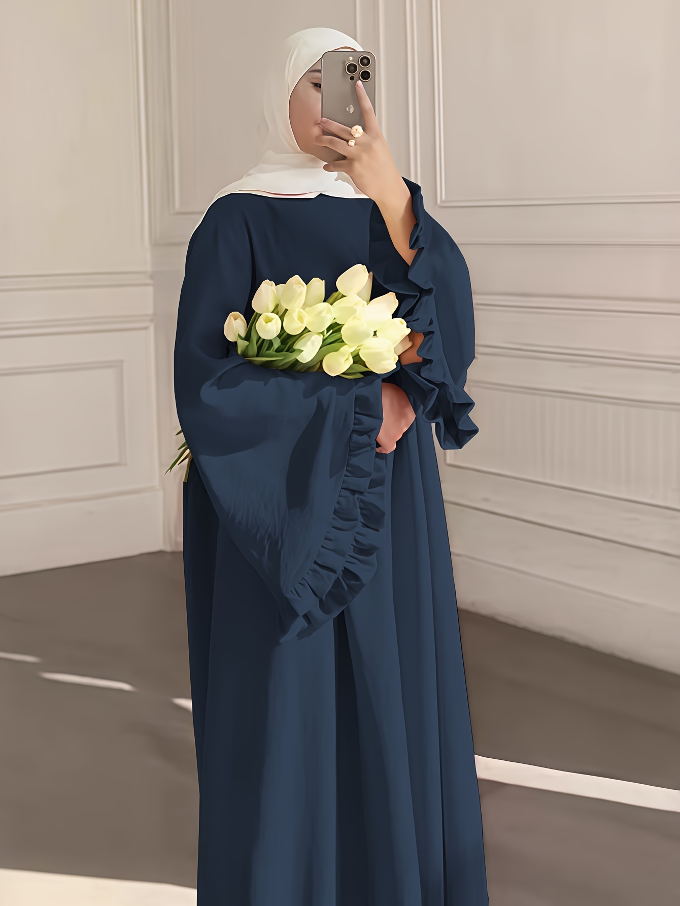princess polly baby blue dress 1pc elegant muslim dress sleeve design light