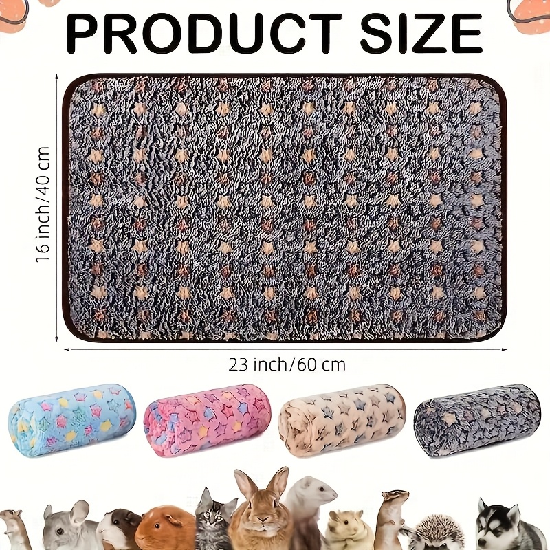 8-Pack Soft Nesting Mat for Small Pets, Star Pattern