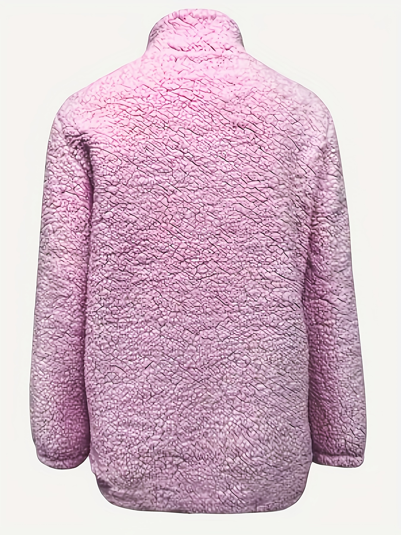 Dames Pluche Fleece Gevoerde Winterjas met Volledige Ritssluiting & Opstaande Kraag - Zachte Rode Jas, Volledige Lengte Rits aan de Voorkant, Machinewasbaar