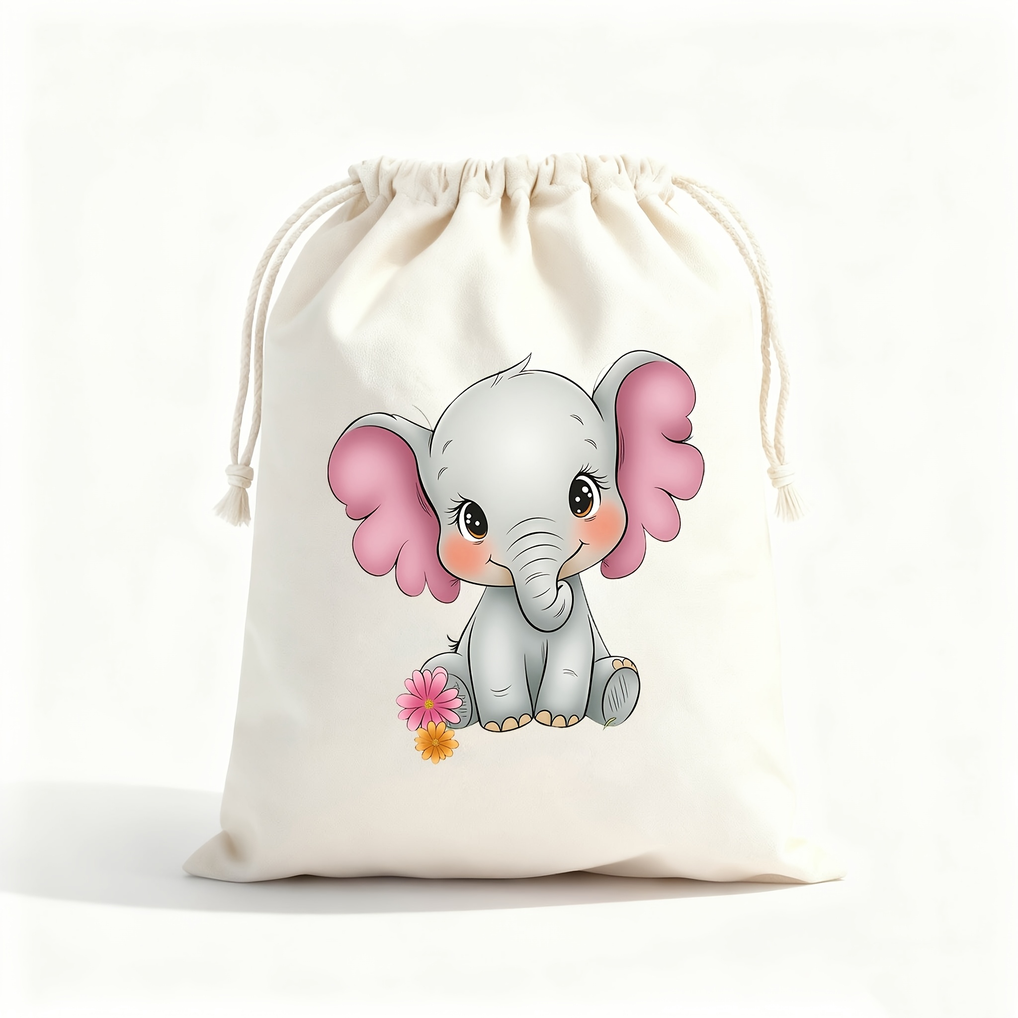 TEMU Regalo /Lui Personalizzato Sacca con Coulisse in Tela con Elefante - Tela Spessa con Chiusura a Coulisse, Adatta per Regali tra , Stoccaggio ,