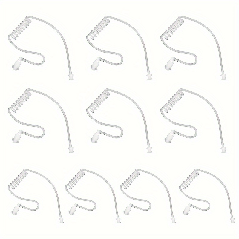 Image of Acoustic Coil Tube Replacement, Walkie Talkie Earpieces For Baofeng, Motorola, Kenwood, , And , Headset, Without Battery