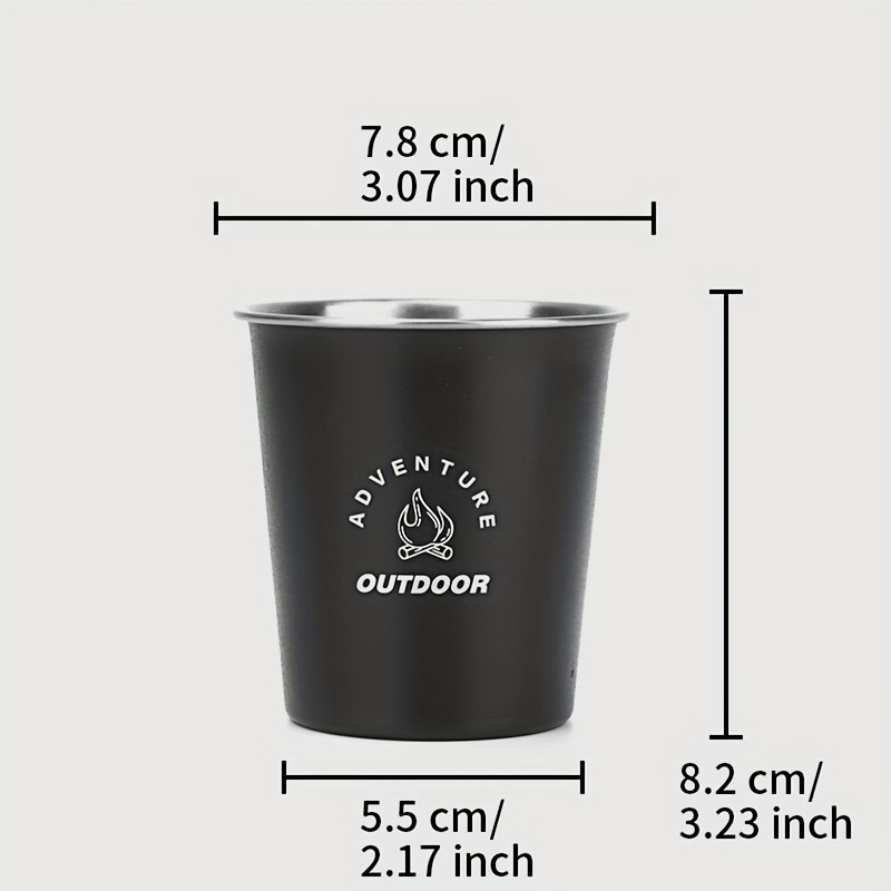 TEMU 1pc, 304 Stainless Steel Camping Mug Drink Cup Water Cup For Home, Office, Summer Drink, Travel Accessories, Birthday Gift