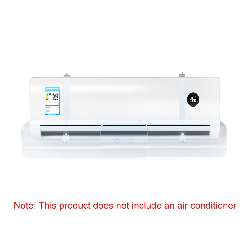 TEMU Universal Adjustable Air Conditioner Deflector Window, Ac Wind Deflector, Easy To . Thickened Retractable Wall-mounted No-installation Air