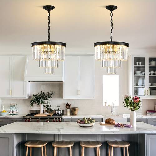 modern crystal chandelier gold 15 7 round chandelier for dining light ceiling pendant light fixture raindrop flush mount chandelier for entryway living room