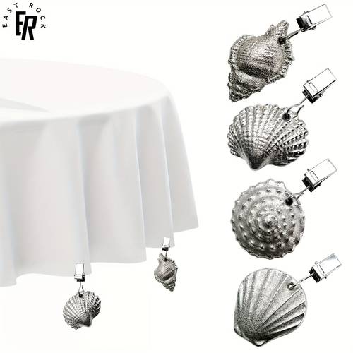 metal tablecloth weights with clips sea snail sea graphic tablecloth non slip and windproof pendant weights outdoor tablecloth holders curtain weights tablecloth weights suitable for family dinners parties