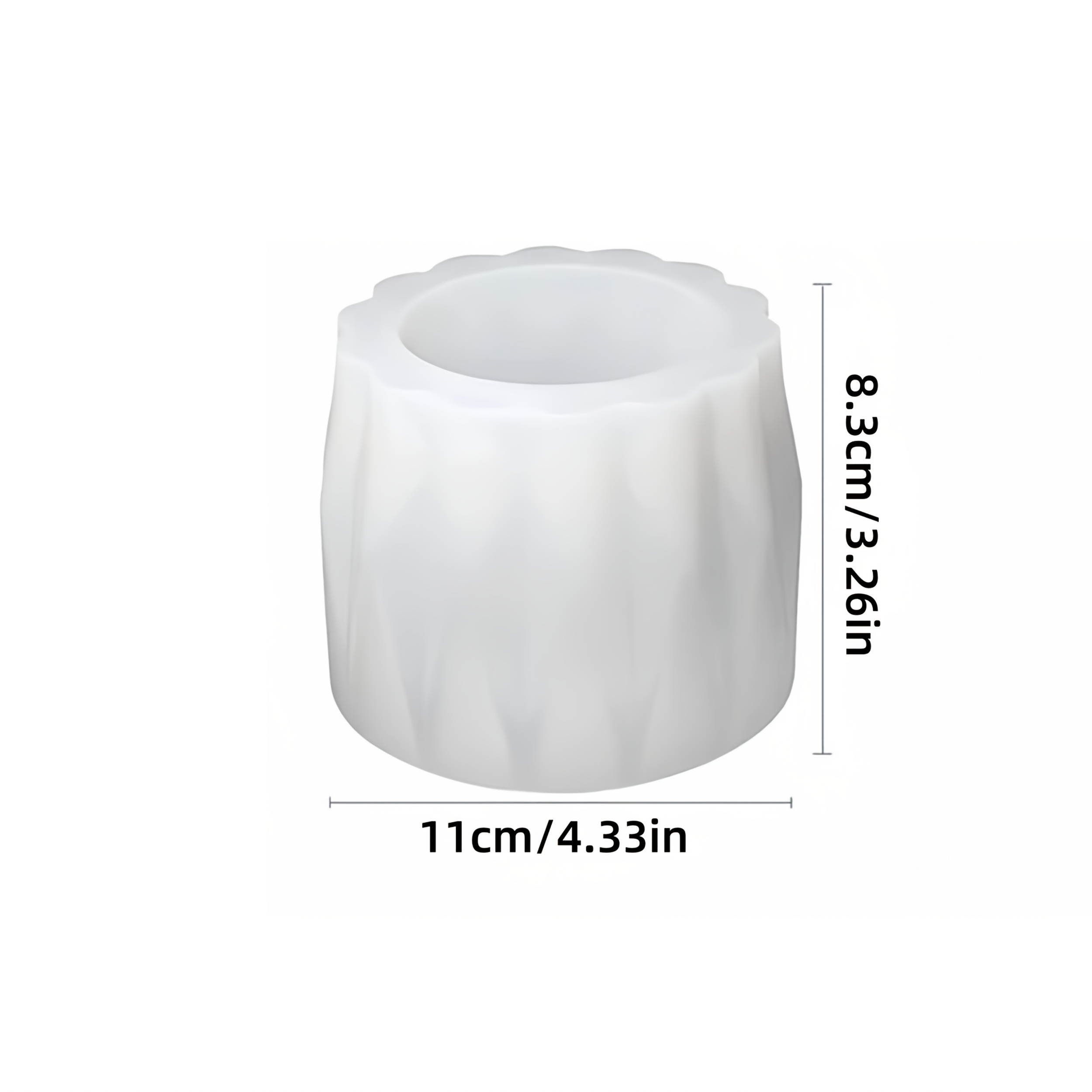 TEMU 1pc Of Flower Pot/candle Holder Silicone Mold, Plaster Flower Pot Mold, Plaster Candle Holder Mold/flower Pot Mold/succulent Flower Pot Mold,