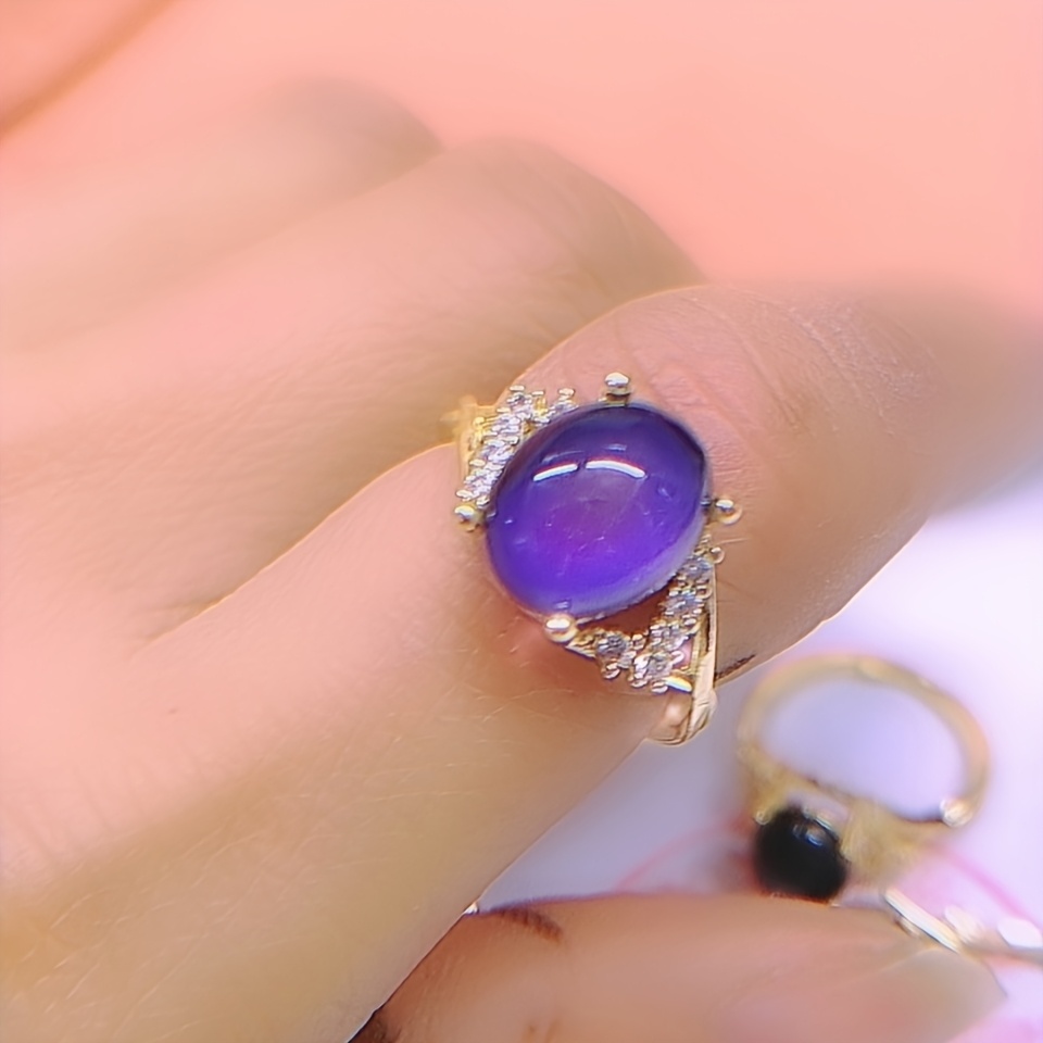 TEMU Bague thermochromique tendance à croiser, changeant de couleurs multiples en fonction de la température