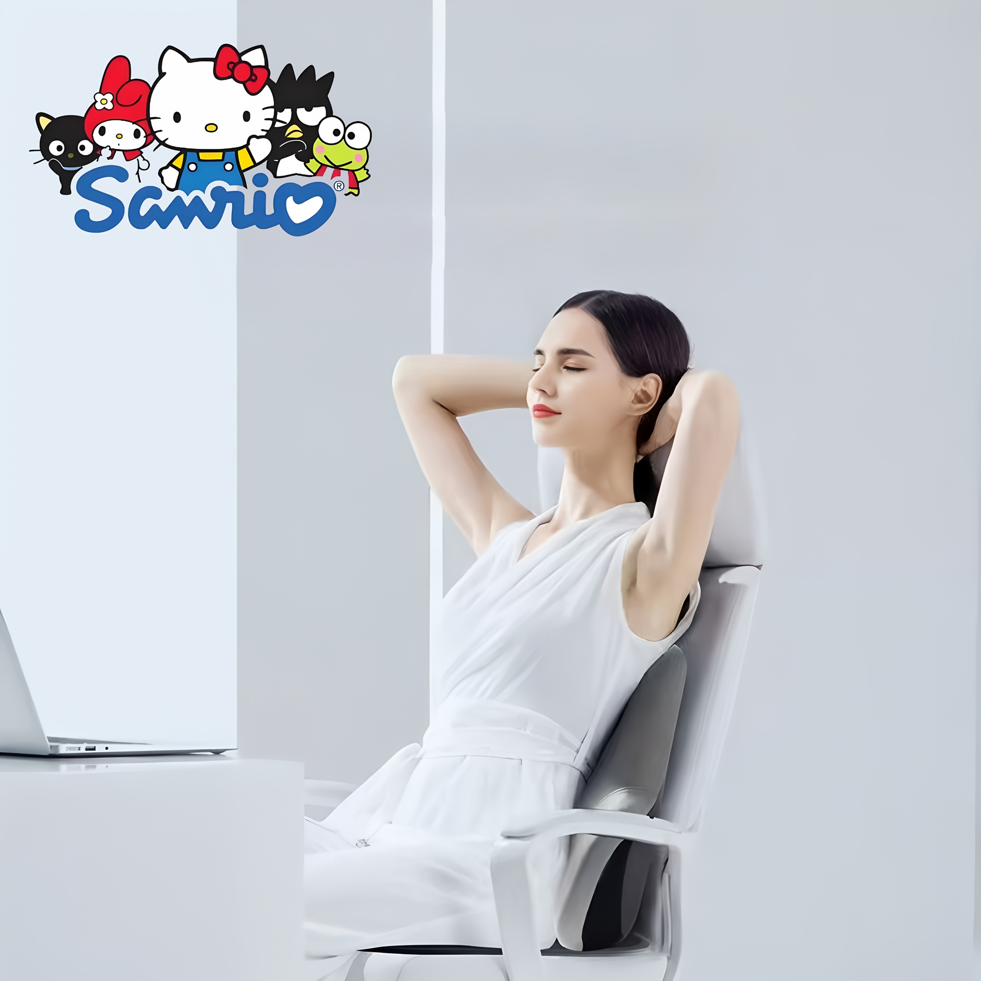   for   ergonomic office chair cushion lightweight portable memory foam back support with contoured design for home   bed black white   grey chair cushion for office bedroom     character   polyester cover Product details 6