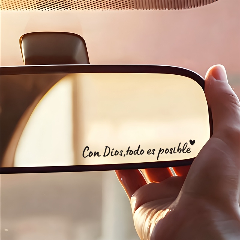 2 piezas de calcomanías de vinilo inspiradoras | texto estilo español, autoadhesivas, superficie , forma irregular para puertas, ventanas, paredes, laptops y decoración