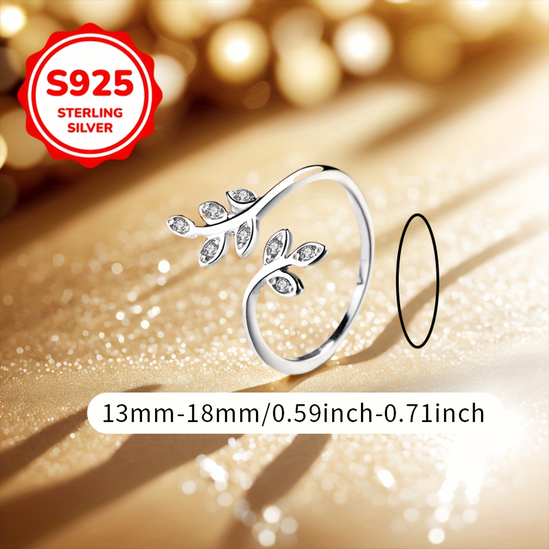 Women's Open Toe Ring with Olive Leaves Peace Symbols