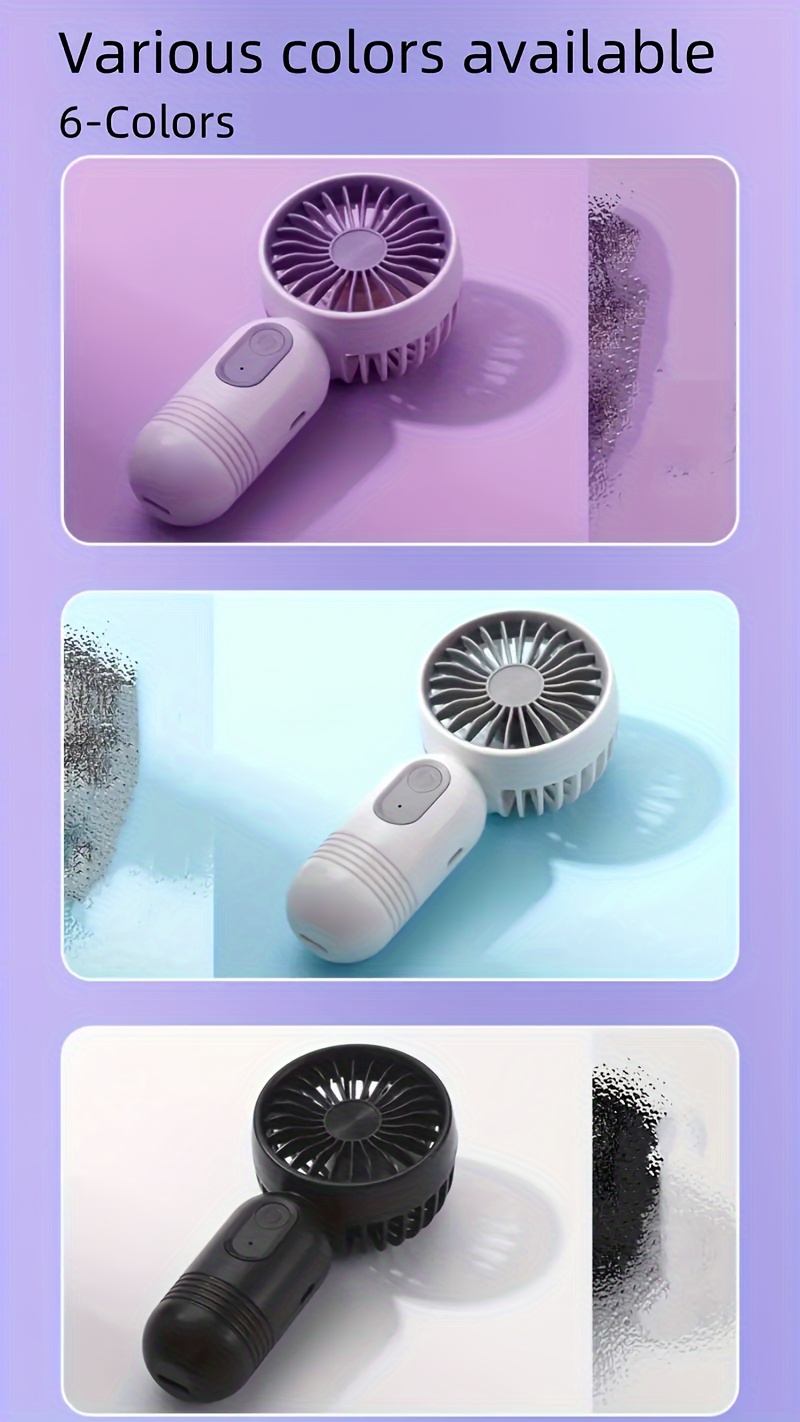 Portable Mini Handheld Fan - USB Rechargeable, Lightweight & Quiet for Desk and Travel, Perfect Summer Gift details 0