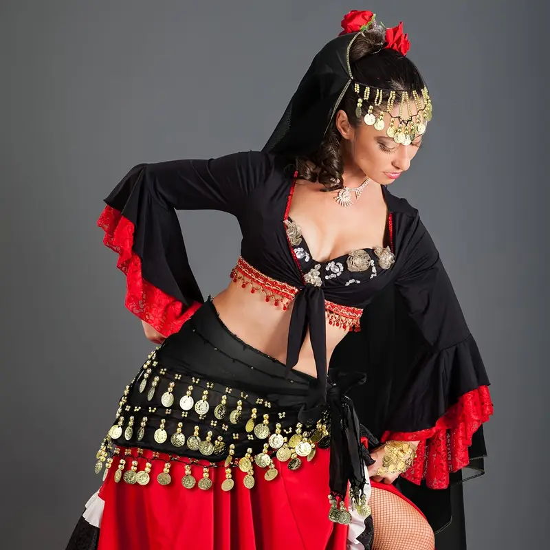 TMS Multi 4 Blütenblätter Rock – Bauchtanz, Zigeuner Kostüm, Tribal Jupe, Boho Style, Gr. M TMS Multi 4 Blütenblätter Rock – Bauchtanz, Zigeuner Kostüm, Tribal Jupe, Boho Style, Gr. M
