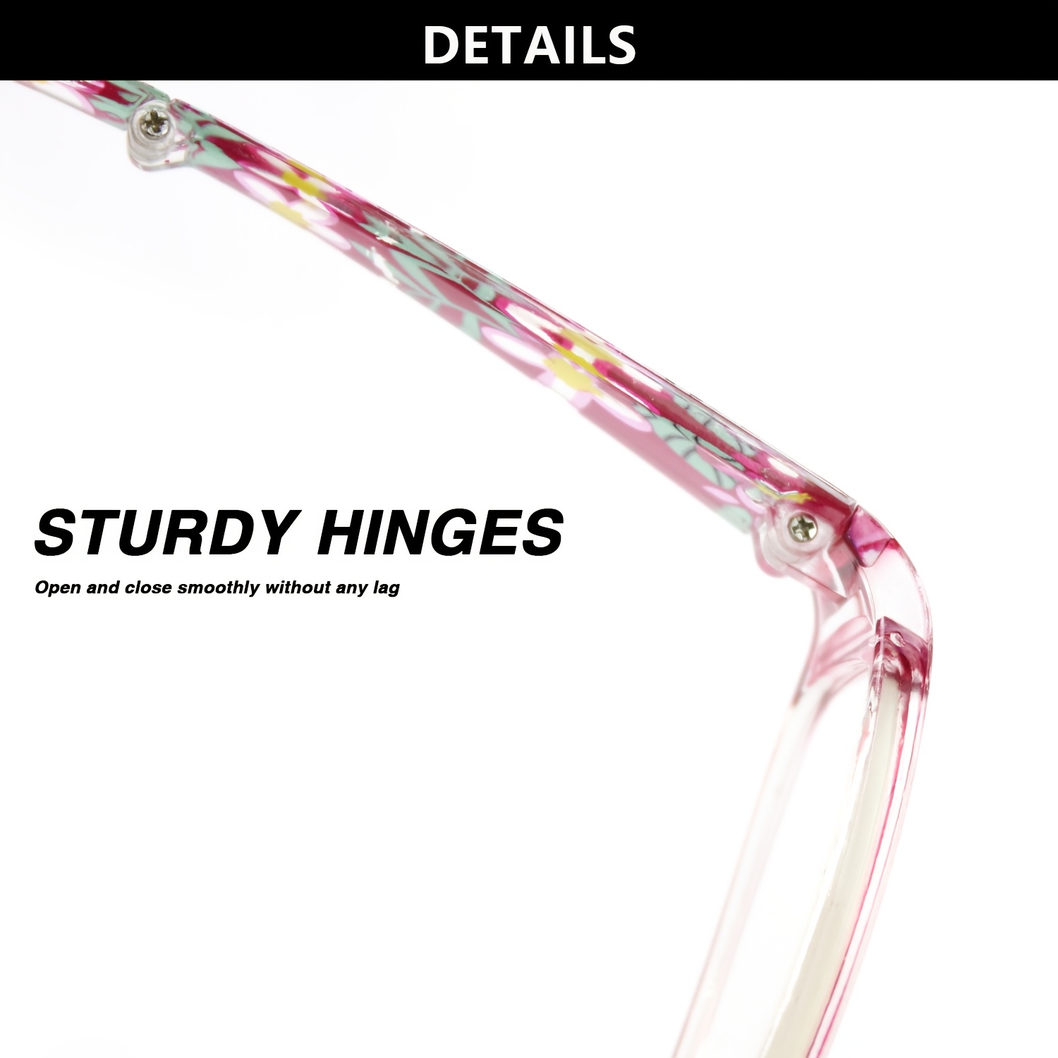 2pcs Fashionable Rectangular Frame Monocle Glasses
