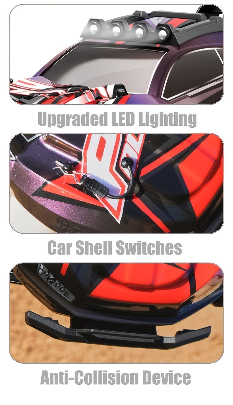 45KM/H High Speed Remote Control Vehicle, 1/8 Large RC Car, Off-road RC Car Sport Utility Vehicle, Independent Shock Absorption, Fall And Crash Resistance, Vehicle Toys Gift for Beginners