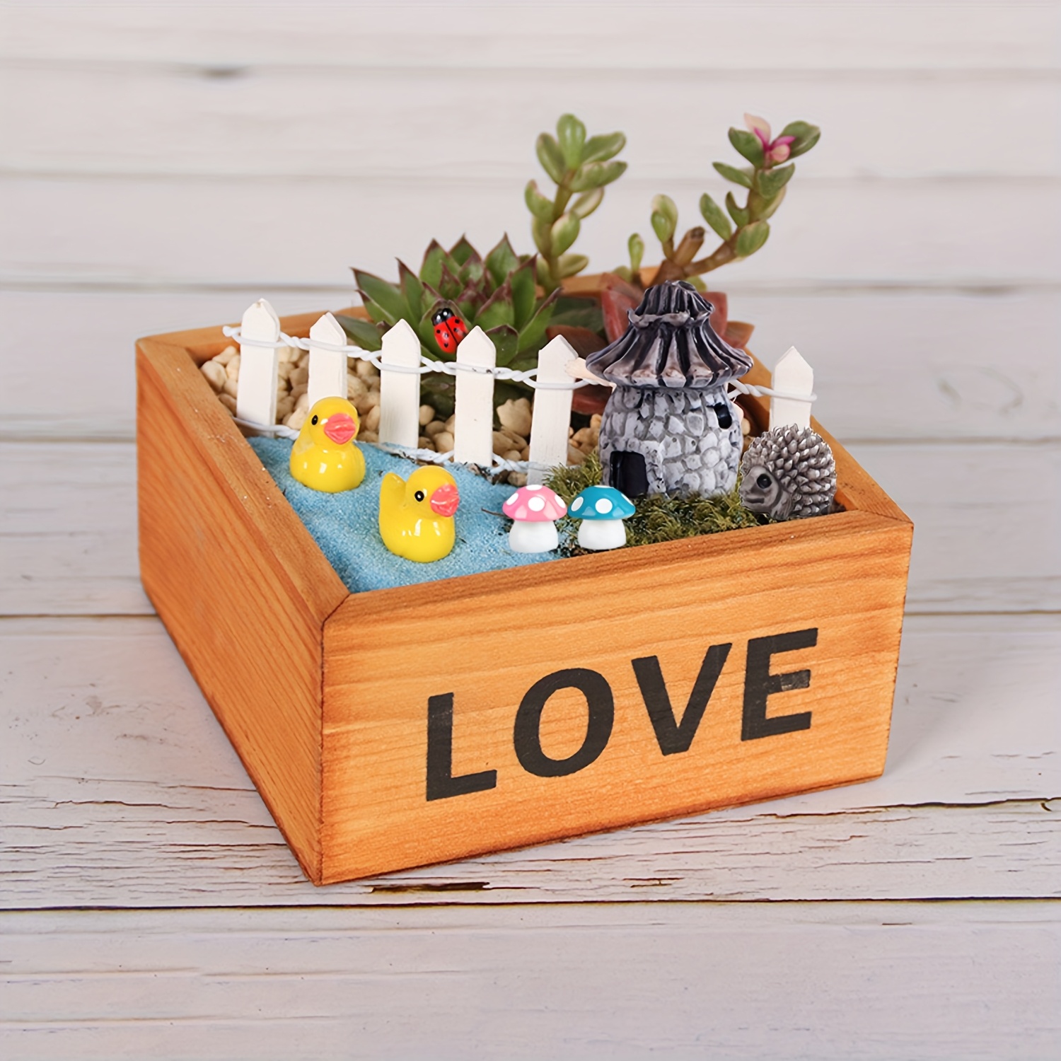 93-teiliges Feengarten-Haus Set – Miniatur-Figuren Aus Harz, Elfen, Tiere, Für DIY-Puppenhaus & Garten