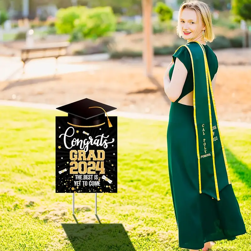 Graduation Yard Sign 2024 Stakes Congrats Grad Yard Sign - Temu New Zealand