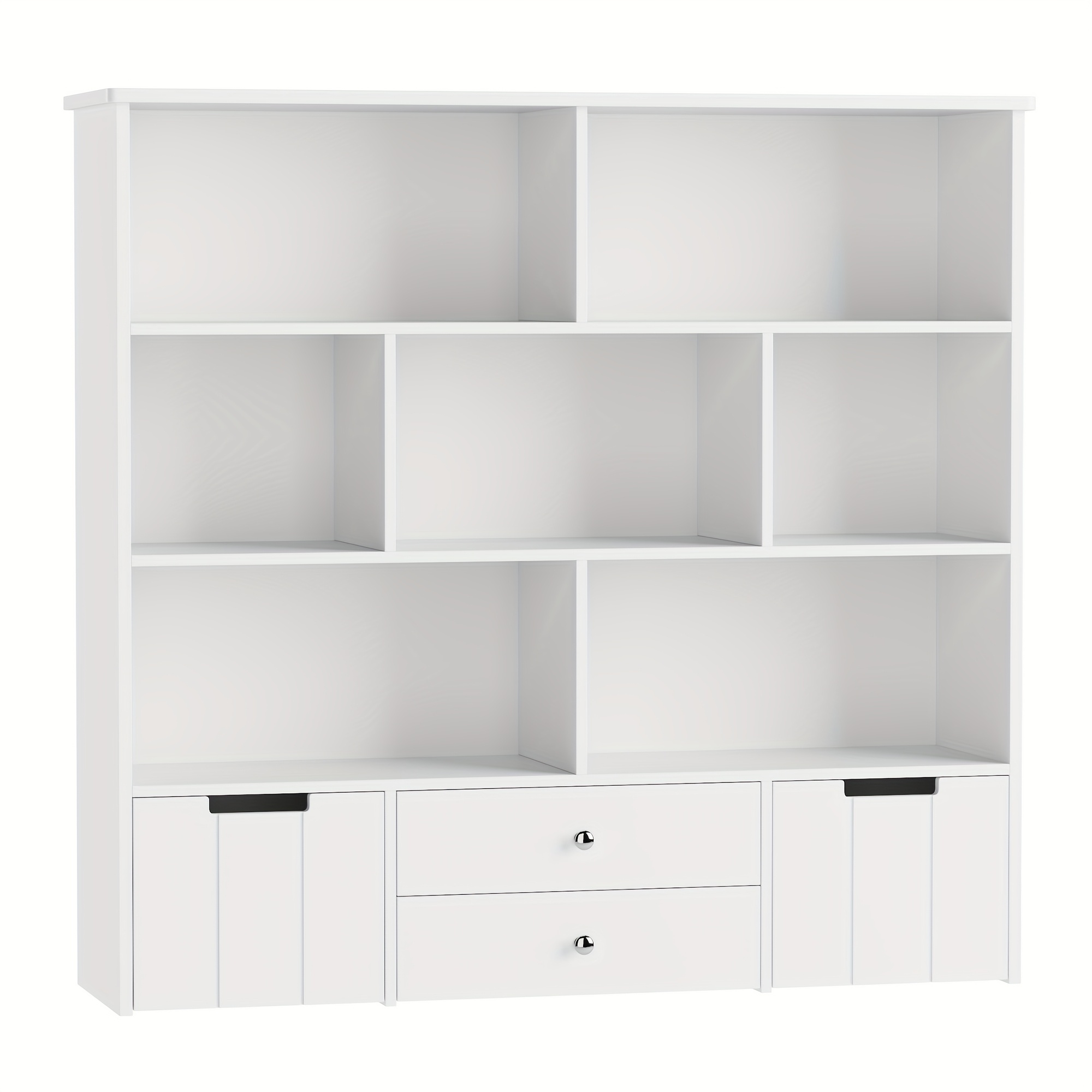Image of Kealive Chest Of Drawers, Storage -tier, Bookshelf Bookcase With Drawers With Wheels And Open Compartments, In 2 Packages, Storage Drawer Units