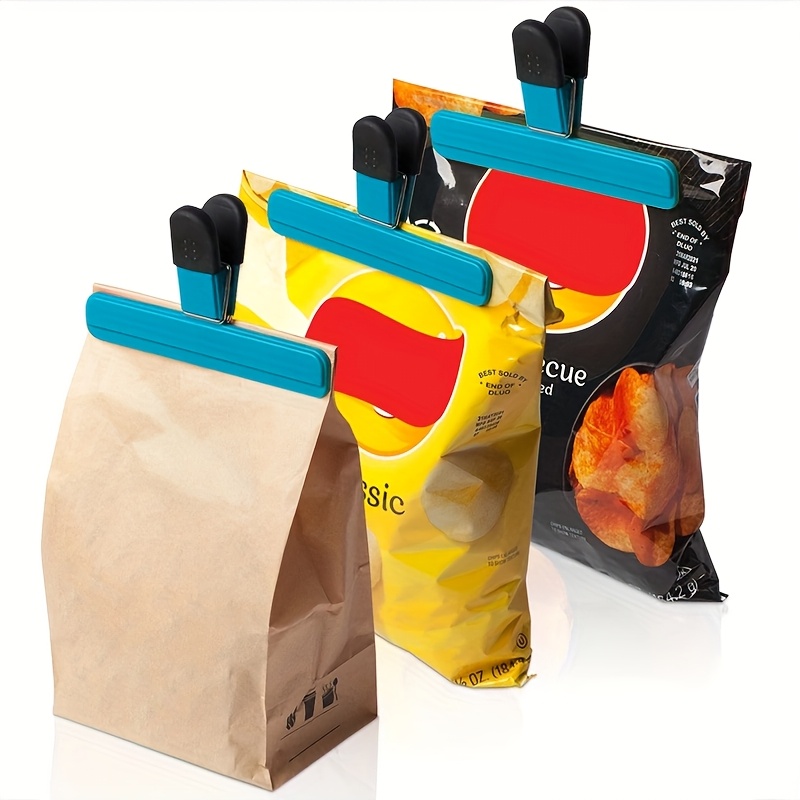 COOK WITH COLOR Bag Clips, Heavy Duty Chip Clip and