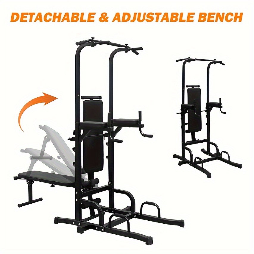 

Dumbbell Stool With Bench, Pull Up Bar Holder, Adjustable Height Heavy Duty Multifunctional Fitness Training Equipment For Home Office Gym