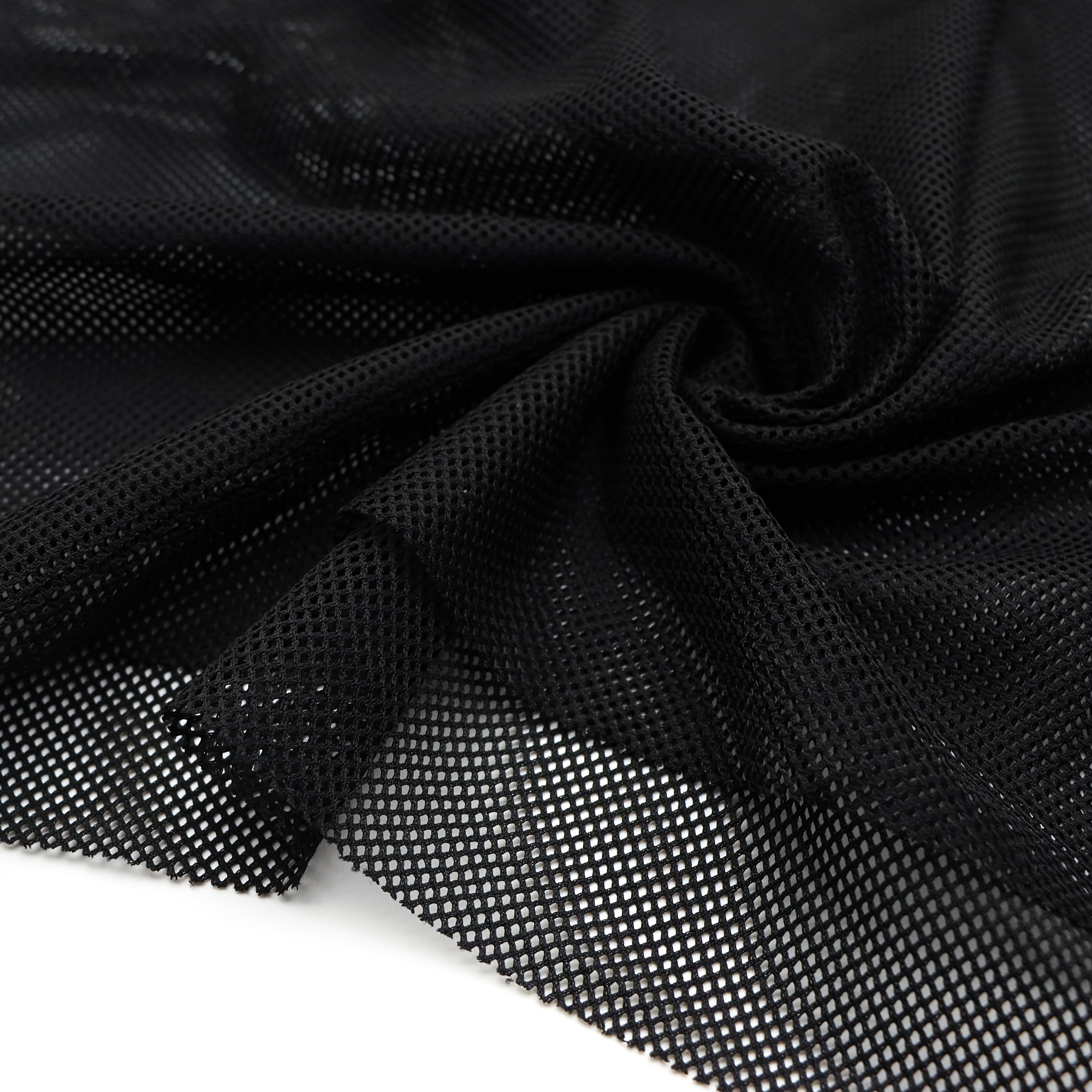 TEMU 1pc Polyester Mesh Fabric - 61.02x19.68inch Pre-cut Grid Hollow Fabric,vibrant Colors,ideal For Diy Crafts, Sewing Projects, Fish Nets & Storage