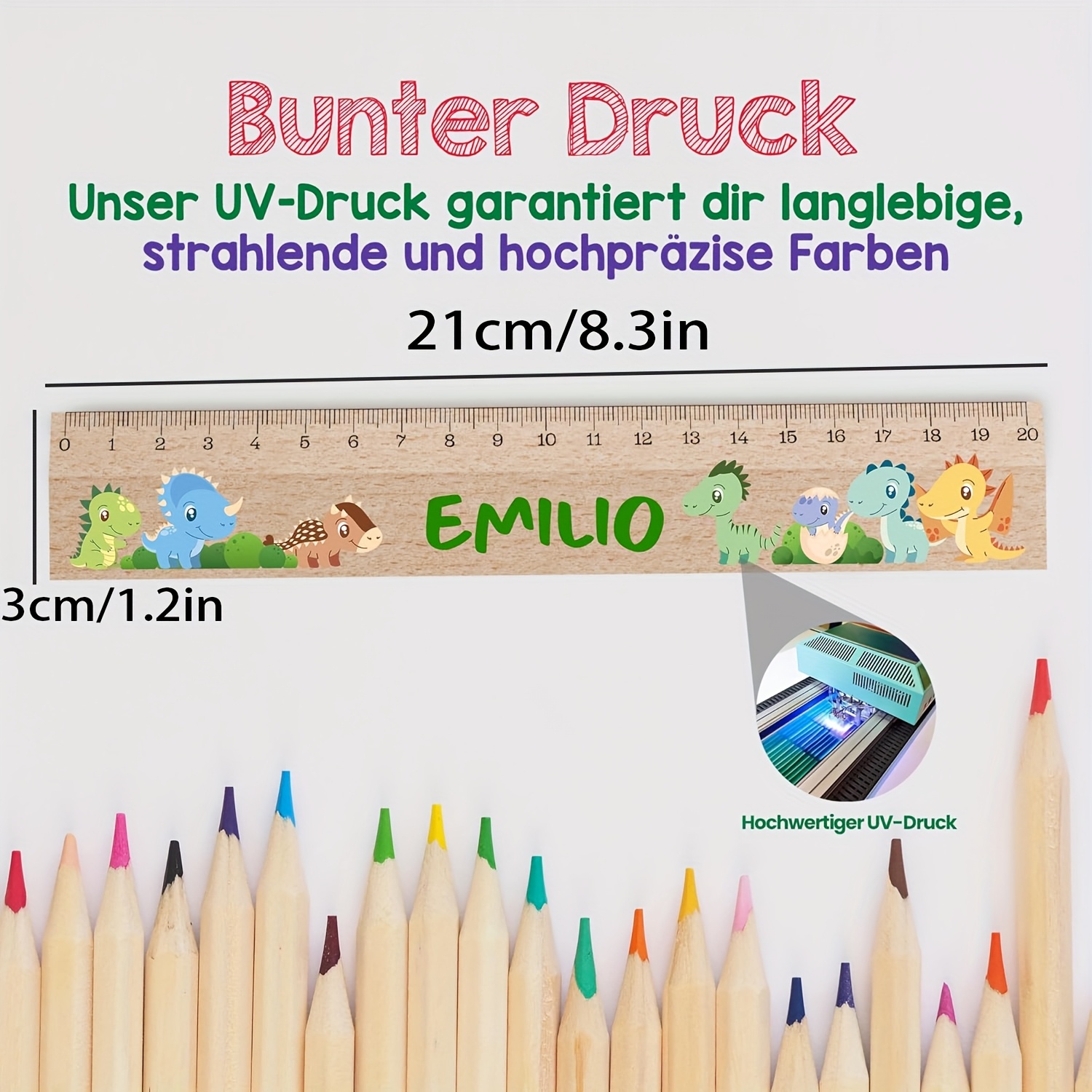 Personalized Wooden Ruler, Essential for Students