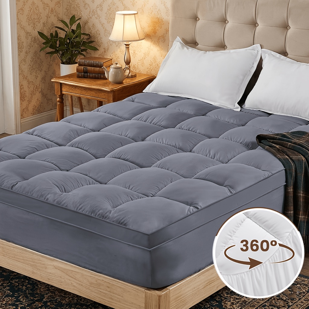 600gsm Mattress Topper, Deep Pocket Mattress Protector, Breathable And , Design, Luxury Quality