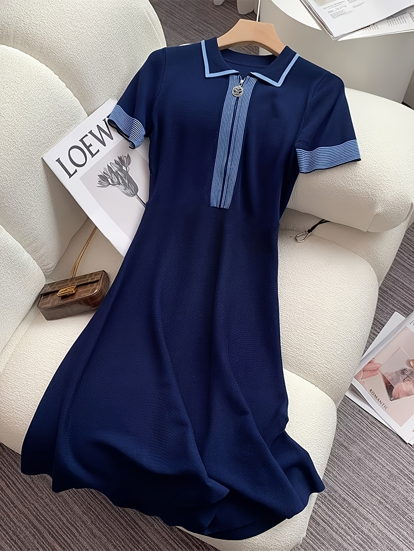 knee length dresses for ladies A Line Thin Strap Light Blue Lace Long Prom Dress with Slit, Light Blu –  abcprom main image 1
