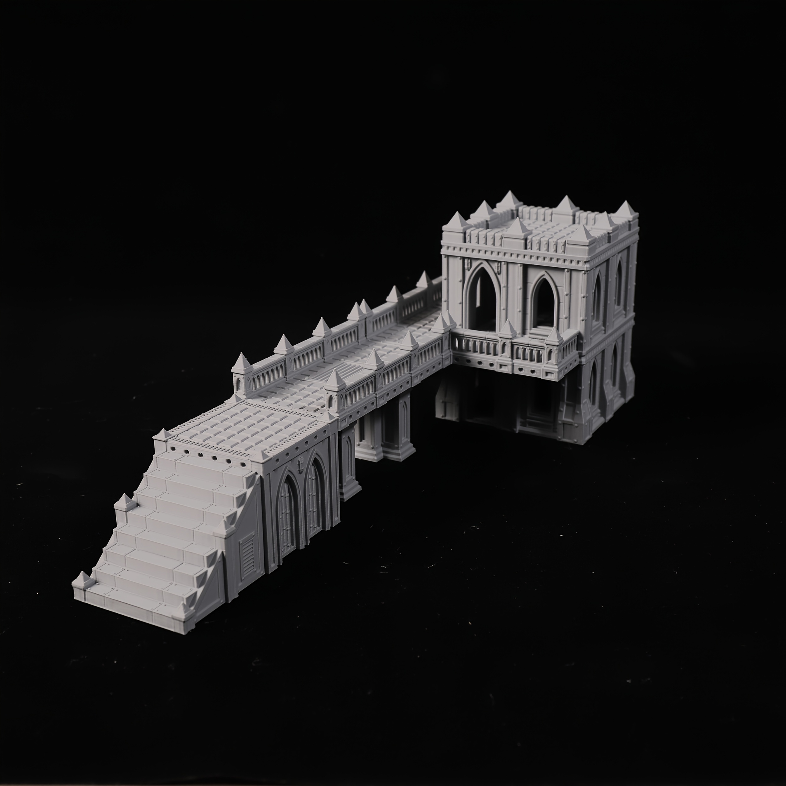Gothic Industrial Miniature Fortified Tower & Bridge Set