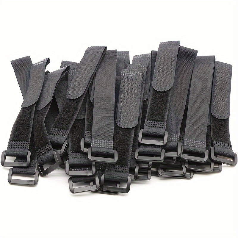 

50-pack Heavy-duty Reusable Cable Ties - Durable Hook & Loop Fasteners, Adjustable Straps For Versatile Organization Hook And Loop Straps