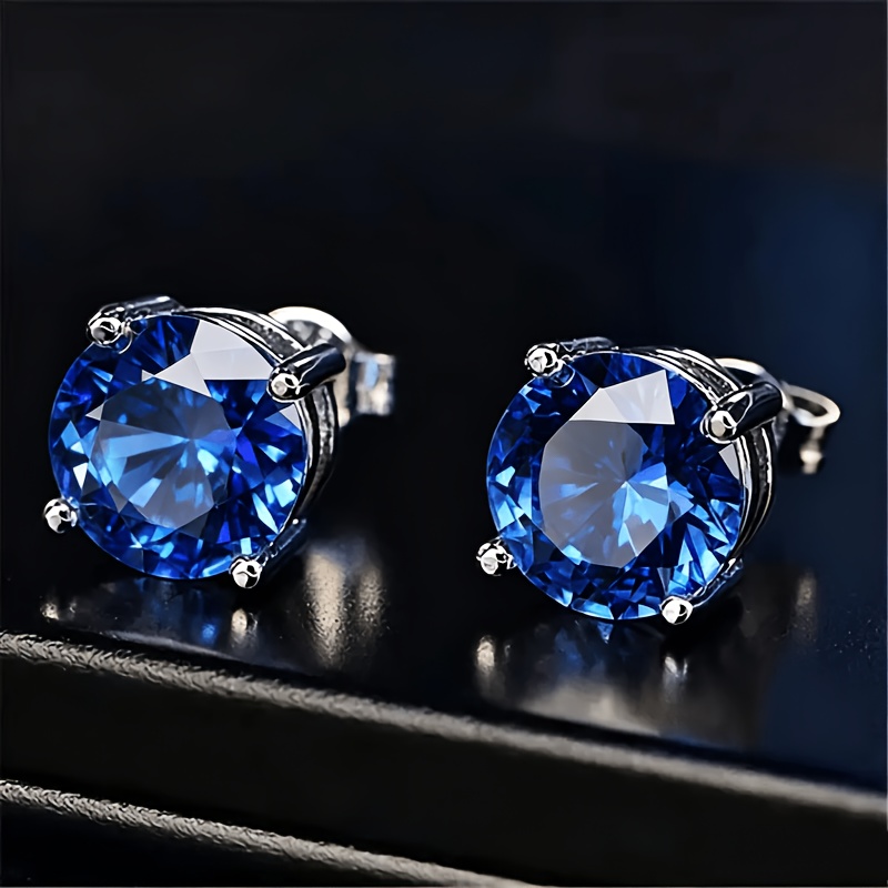TEMU Pendientes de pinza clásicos redondos de circonita sintética para mujer y hombre, adecuados para uso diario, regalos, y banquetes, joyería de