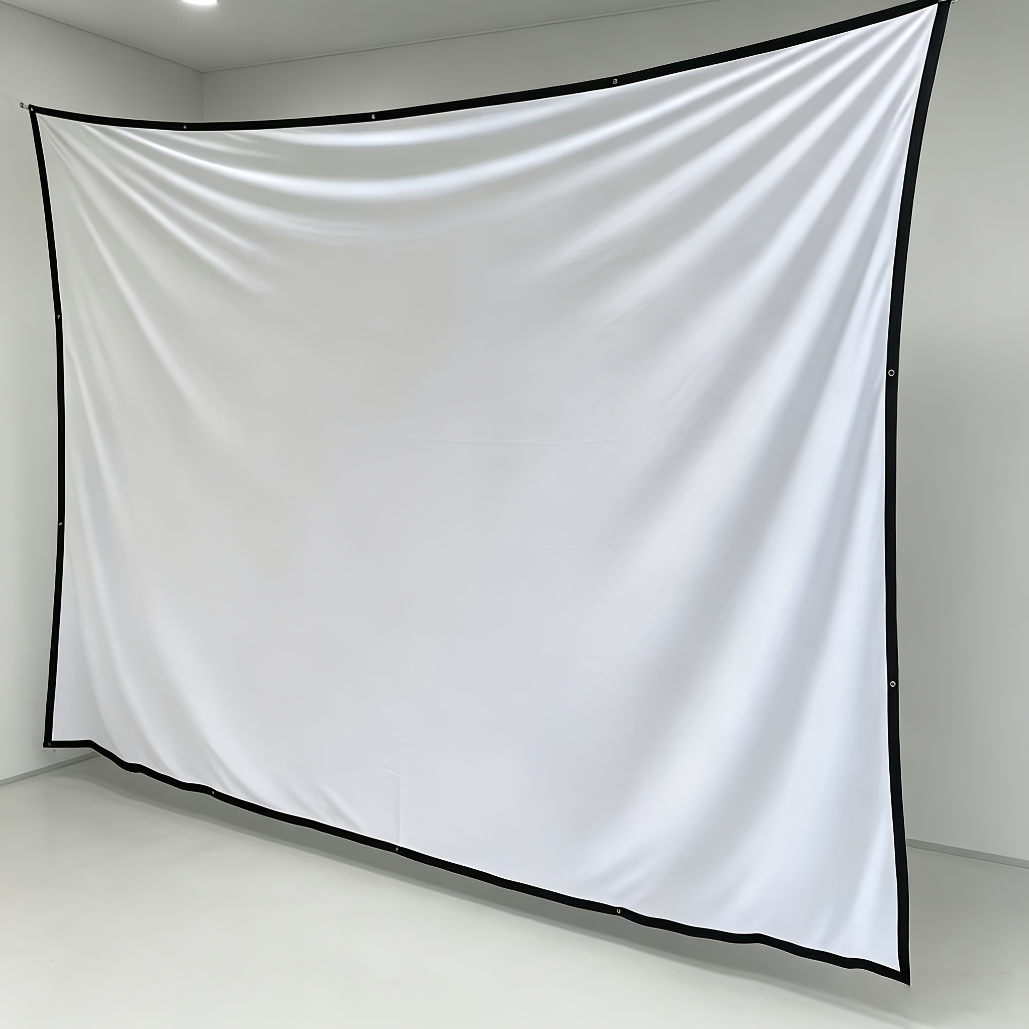 TEMU 16:9 4k Hd Projector Screen, 120/100/84/72/60in Foldable Wrinkle-free Projection Screen, Black Border & Metal Grommets, Comes With Hooks And