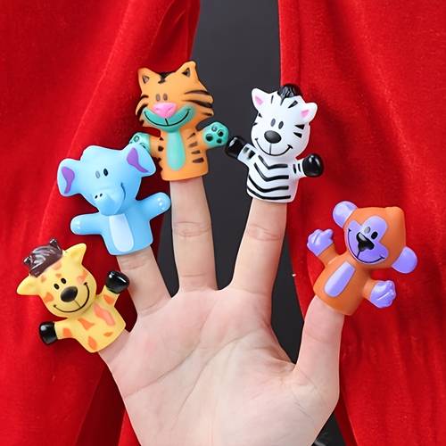 5pcs animal finger puppet set childrens play and interaction parent small gift for boys and girls birthday parties