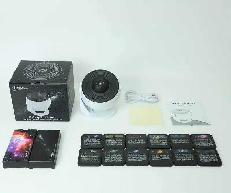 starry sky projection lamp with 13 high definition film sheets for bedroom and living room atmosphere details 8