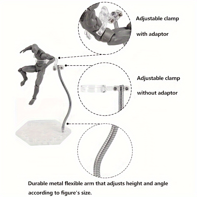 

Display Stand Metal Arm - Compatible Hg, Rg, Sd, Shf 1/144 Models, Diy Required, Abs