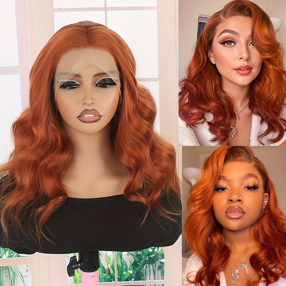 16 inch curly wave lace front wigs women pre - Temu display picture 3
