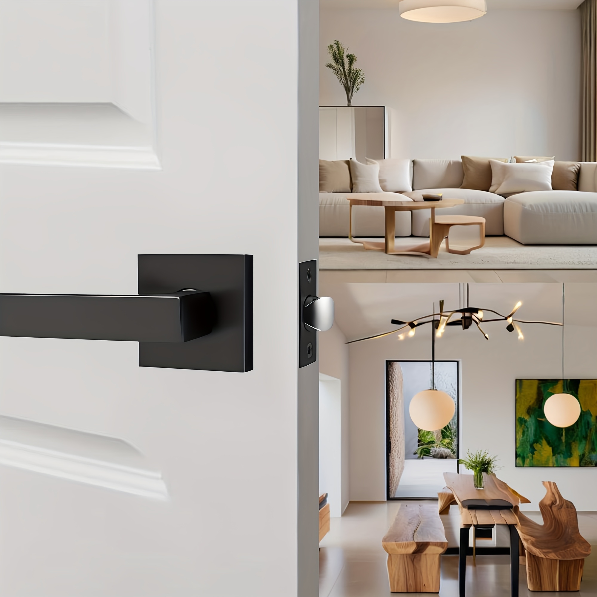 Heavy Duty Matte Black Door Knob with Keyless Entry