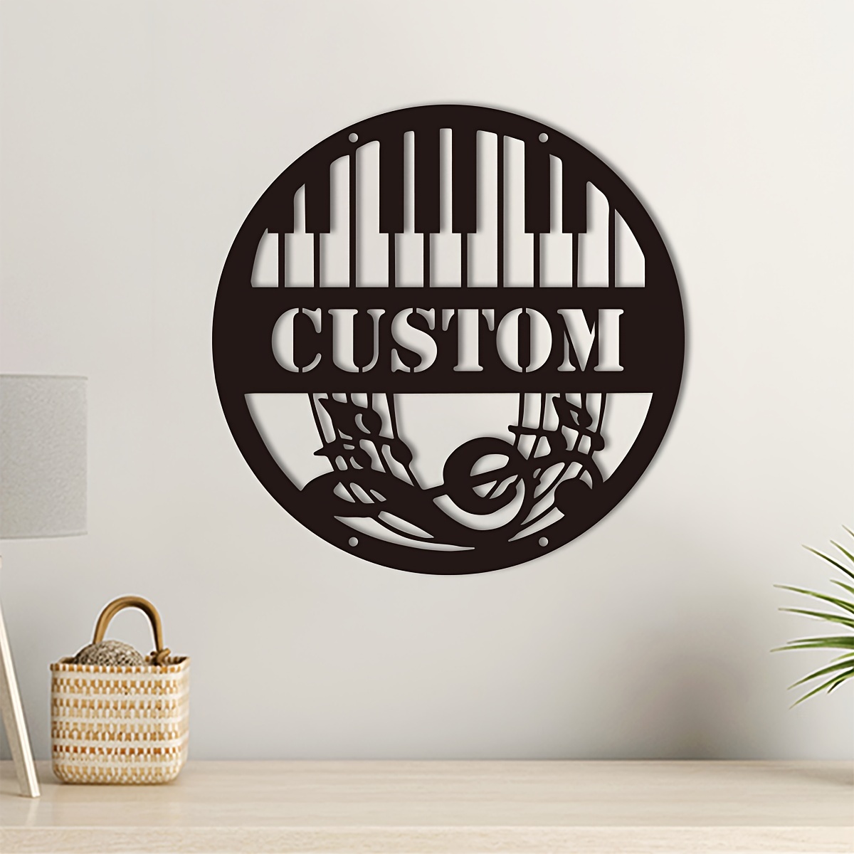 

Personalized Metal Wall Art - Custom Name Logo, Iron & Music Room Decor