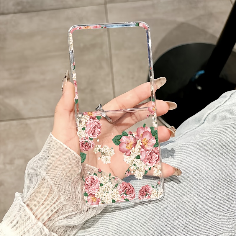 TEMU Phone Case - Compatible With For Galaxy Z Flip 6/z Flip 5 5g/z Flip 7/z Flip 7 Se, This Case Features A Transparent Pc Design Lightweight And