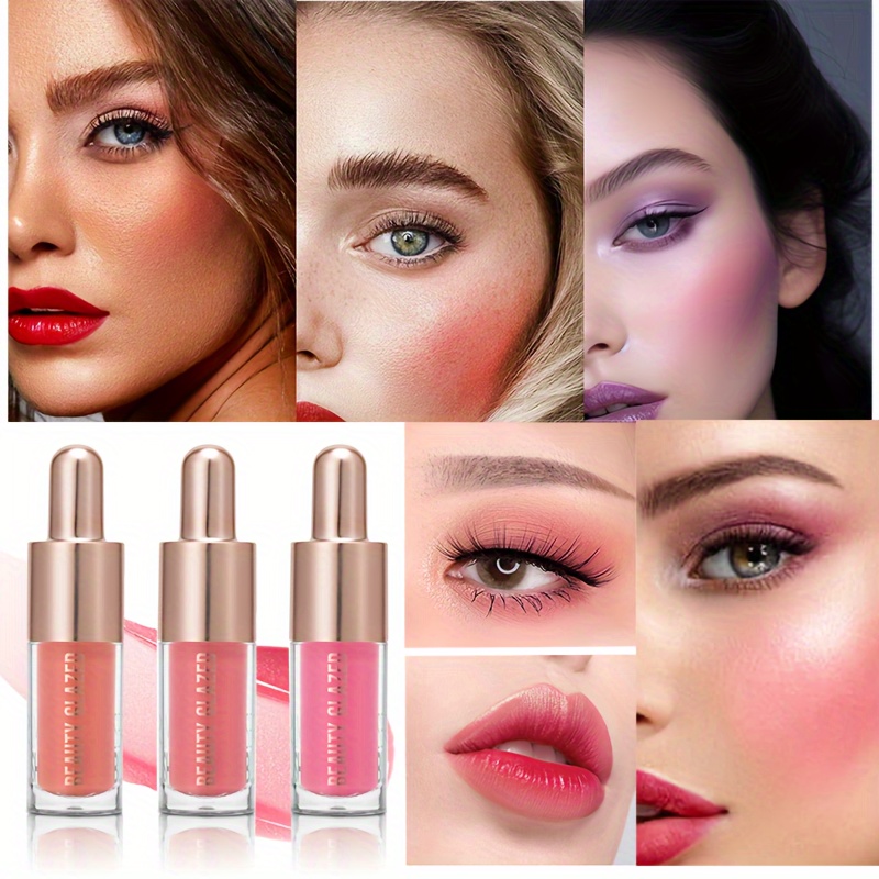 

Pink Gel Blusher, Liquid Powder Blusher, Matte, Waterproof, Light And Durable, Anti Smear, Natural Moisturizing, Skin Color Blush Makeup