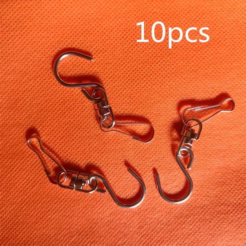10/20pcs Self Rotating S-hook Stainless Steel Wind Chime Hook, Suitable For Hanging Flower Baskets, Bird Cages, Party Chandeliers, Outdoor Pendants, Festivals (halloween, Christmas)